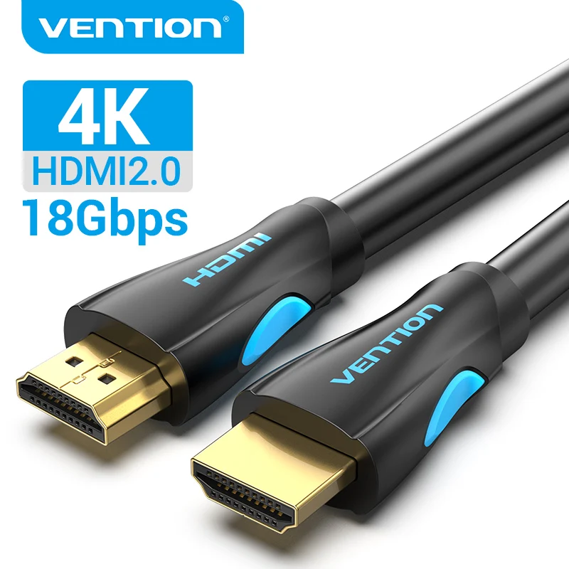Vention HDMI 2.0 Cable 4K/60Hz UHD HDMI-compatible Cable for HDTV PS4/3 Projector Splitter Switch Smart Box Xbox HDMI Cable 2.0