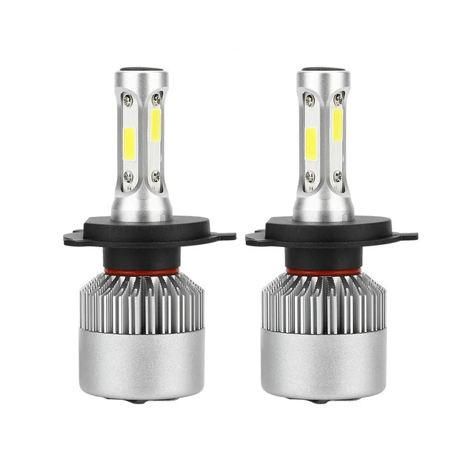 JIAMEN 72W фары для 8000LM 6500K H4 H1 H3 турбо светодиодный фар автомобиля H7 H8 H9 H11 H27/880/881 9005 HB3 9006 HB4 9007 светодиодный противотуманный свет лампы - Испускаемый цвет: 2PCS