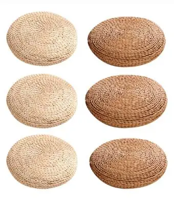 

Futon Meditation Cushion Thickening Yoga Circle Corn Husk Straw Braid Mat Japanese Style Cushion Silk Wadding for home office