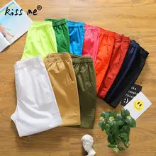 Хлопковый однотонный комплект с эластичной резинкой на талии шорты для бега спорта Спортивная одежда для зала, фитнеса на открытом воздухе длинные брюки тренировочные брюки спортивный костюм