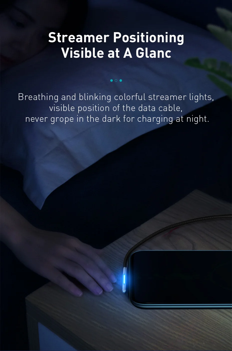 Baseus Câble Rapide USB type C  Avec LED Éclairage-7