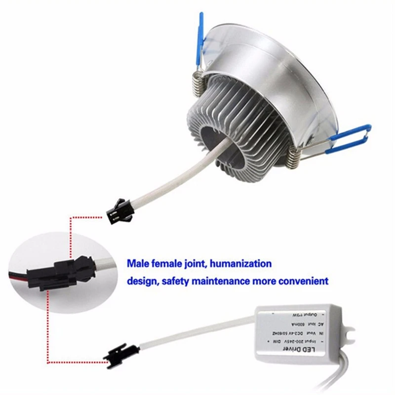 LED Downlight Dimmable 3W 4W 5W 7W Cut Hole 75mm,90mm,Warm White/Nature White/ Cold White Recessed Led Spot Light Ceiling Lamp