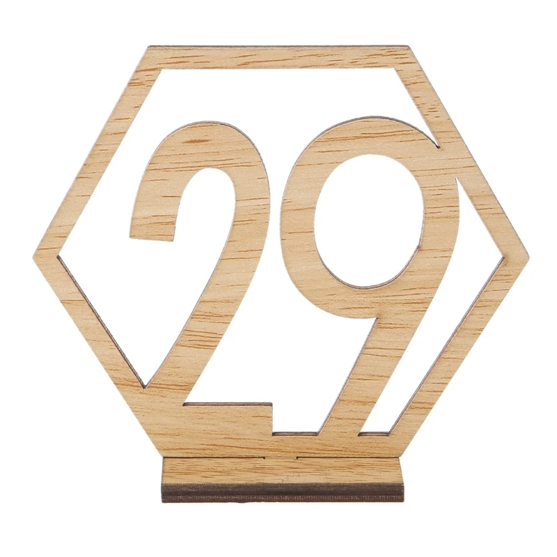 20x 21-40 шестигранный стол номер Свадебный деревянный знак стойка для приема центральный