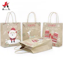 Attra-Yo 24 шт рождественские подарочные сумки Санта-Клауса, крафт-бумажный пакет, Детская Подарочная коробка, рождественские украшения, год, navidad