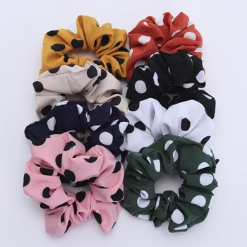 

2 Piece Big Dot Women Hair Scrunchies Girls Elastic Hair Bands Children Hair Gum Birthday Gift Hair Accessories Hair Holder
