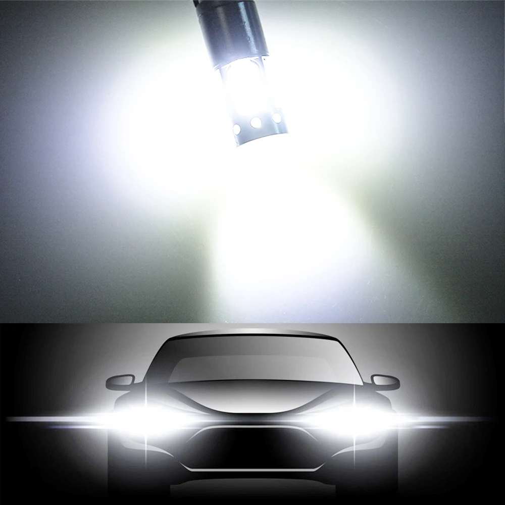 2pcs Headlight Bulb H1 H3 H27/880/881Canbus NO Error LED Chip Auto Car Fog Driving Day Lights Lamp DC12V White
