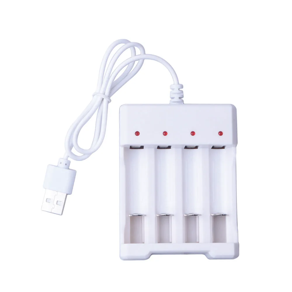 

4 Slots USB Smart Charger For AA/AAA 5 and No. 7 Number Battery Intelligent Quick Fast Charging Stand Rechargeable Li-ion Cell