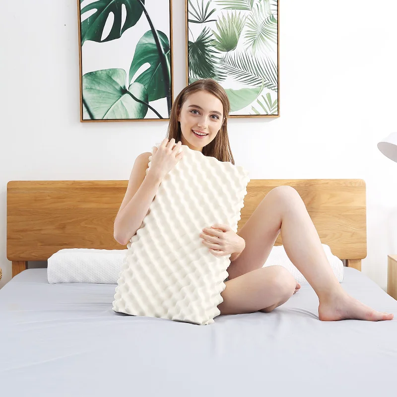 Cena NOYOKE poduszka ortopedyczna masaż poduszka lateksowa do spania szyi ulga w bólu poduszka szyjki macicy miękkie poduszki do bocznych podkładów