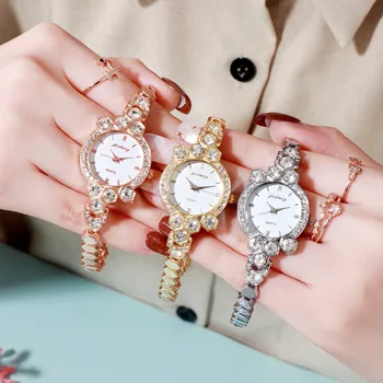 

Simple Ultra-thin Ladies Watch Dial Inlaid With Rhinestone Stainless Steel Wristwatch For Women's Quartz Watch relogio de pulso