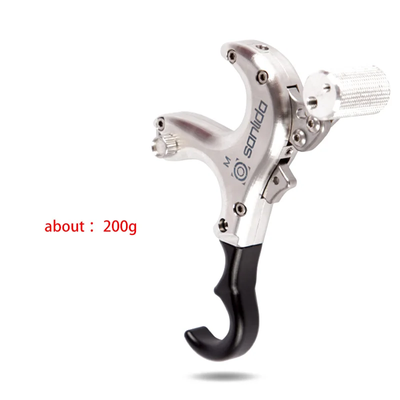 Archery Compound Bow Hunting X10 Stainless Steel 4 Finger Grip Caliper Release Aid Archery