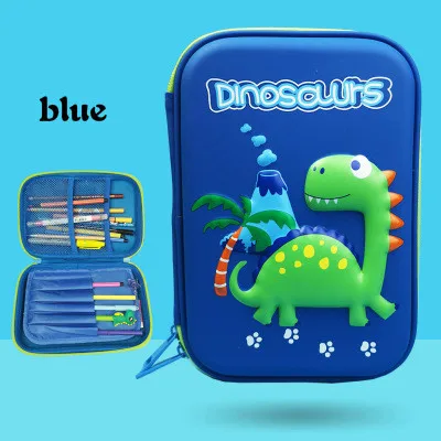 Объемный объемный чехол для карандашей для мальчиков и девочек, чехол для карандашей, чехол для начальной и средней школы, школьные принадлежности, коробка для хранения - Цвет: blue