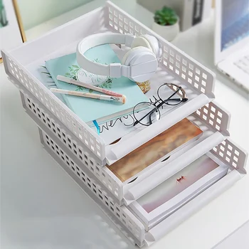 

Foldable Clothes Storage Box Basket Plastic Storage Rack For Underwear Drawer Cubes Wardrobe Layered Partition Storage