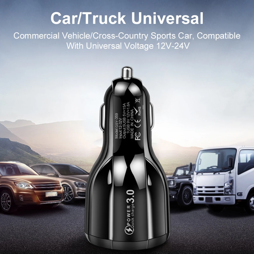 Automobile Charge USB Car Charger Travel Office Car Charging 3.1A Multi Ports Mobile Phone Charging Accessories car mobile charger with bluetooth