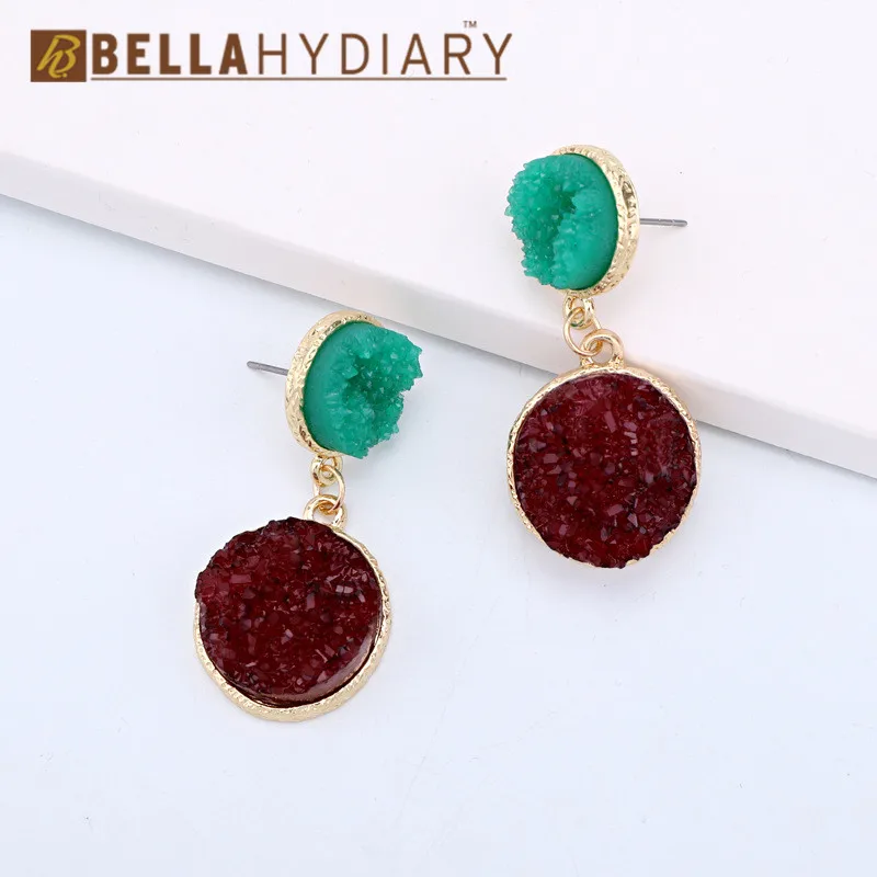 druzy earrings jewelry Ohrringe bijoux earings earring earing pendientes brinco big earrings vintage jewelry wedding earrings geometric earrings long earrings gifts for women resin earrings korean earri (8)