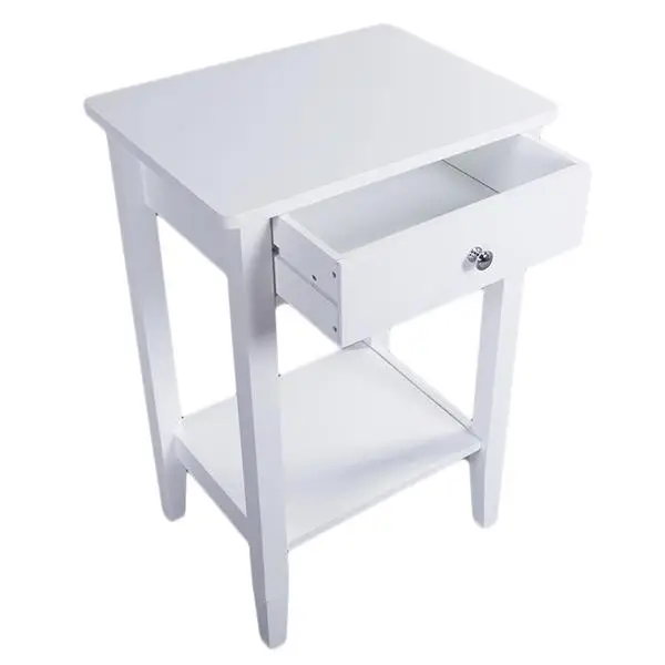 

Mini Talk Tea Table Two-layer Bedroom Bedside Table with Drawer Home Living Room Modern Coffee Table Floating Window