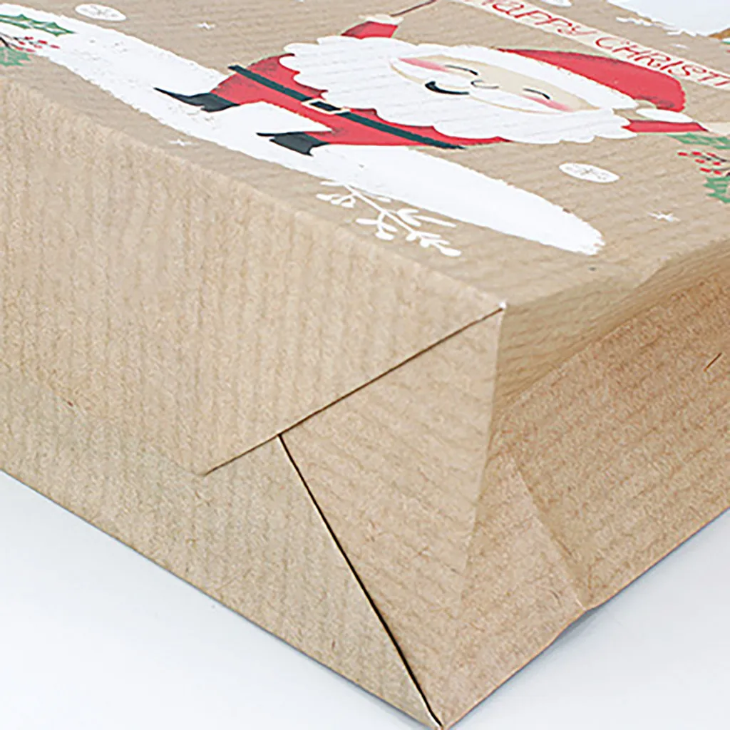 4pc Christmas packaging Gift Paper Bag Packaging Kraft Paper Party Supplies Gift Bag christmas decorations for home navidadF1017