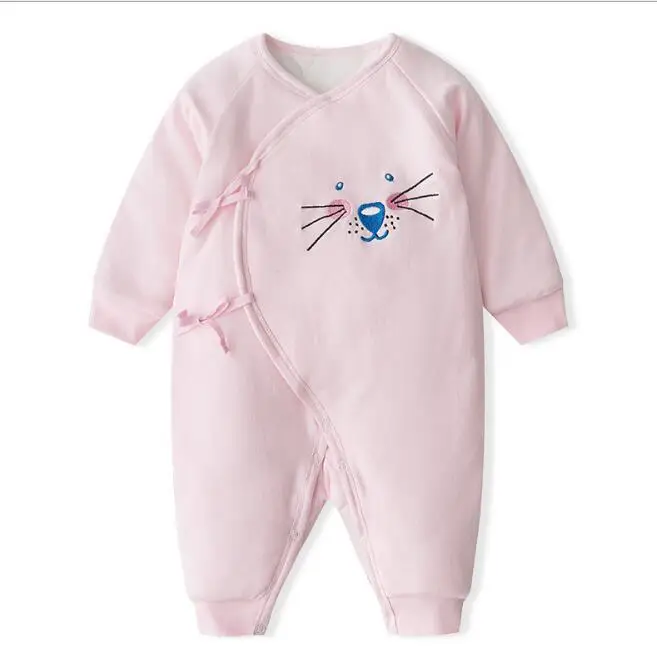 Baby Winter Clothes rompers Onesies Embroidered Jumpsuit Thicken Boy Girl Romper clothing Warm Cotton YKQ063 - Цвет: YKQ063C