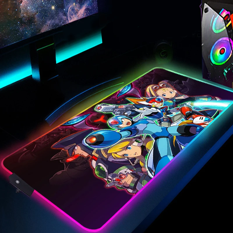 

Игровой коврик для мыши Megaman X, Светодиодный настольный коврик, коврики для мыши, коврик для компьютера, коврик Rgb, коврик для настольного ПК Xxl, полные геймеры, дешевые настольные коврики для мыши, «сделай сам»