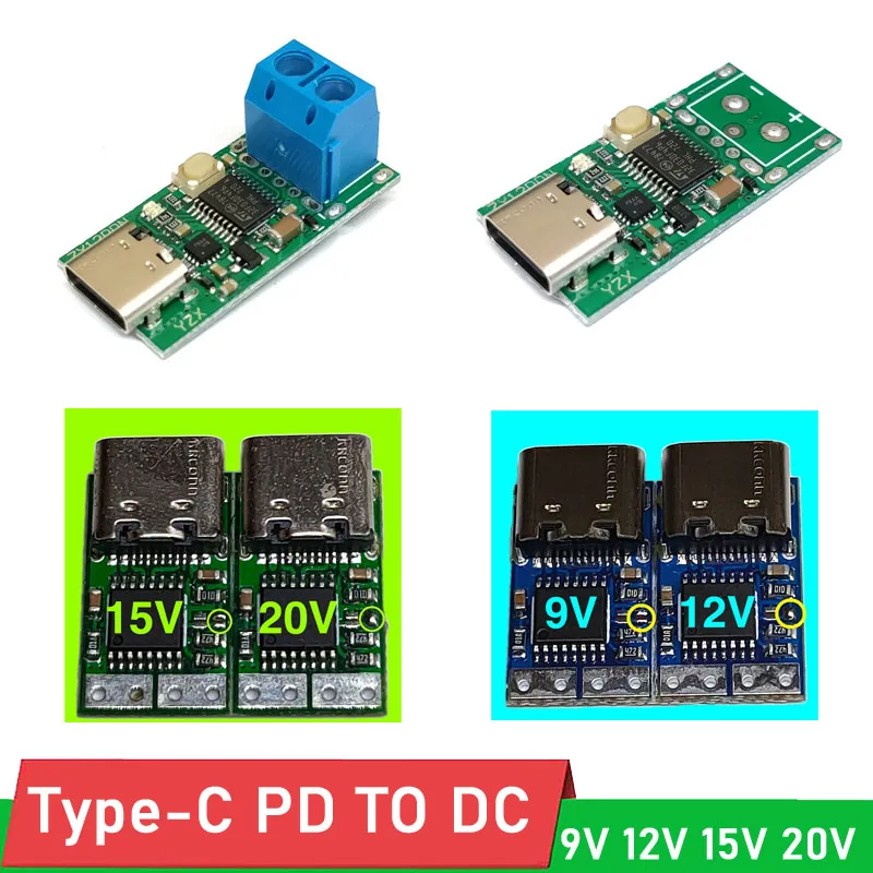 100W 5A Тип-C PD 2 0 3 переменного тока в постоянный USB манок Быстрая зарядка триггер