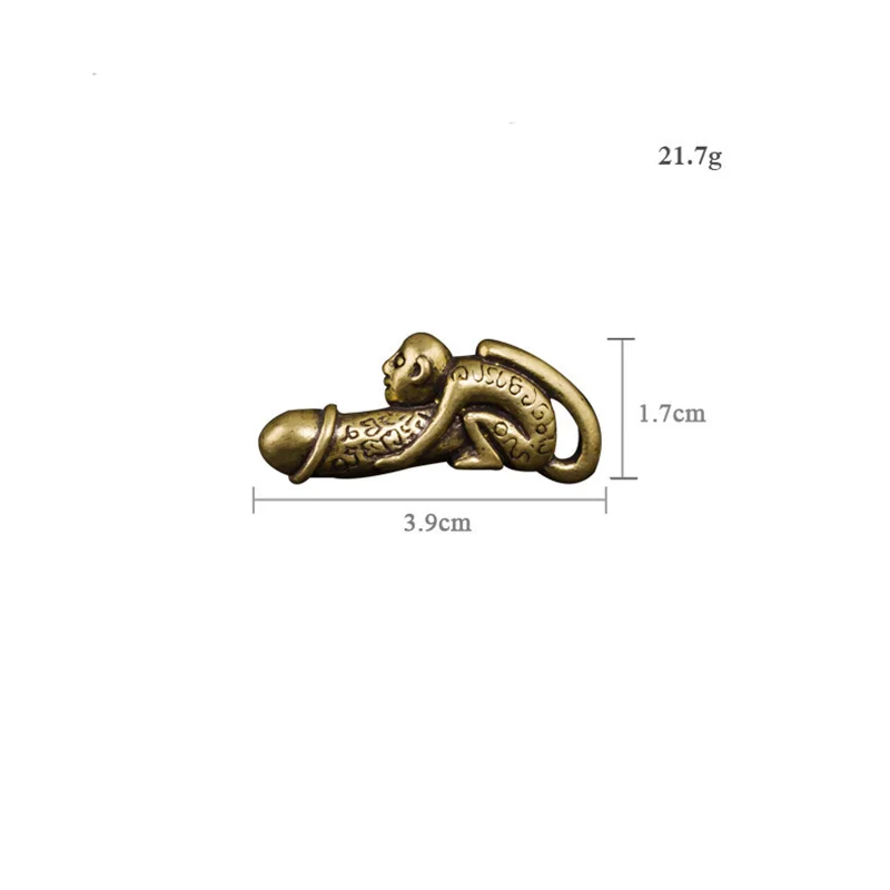 brass monkey penis keychain pendant (9)