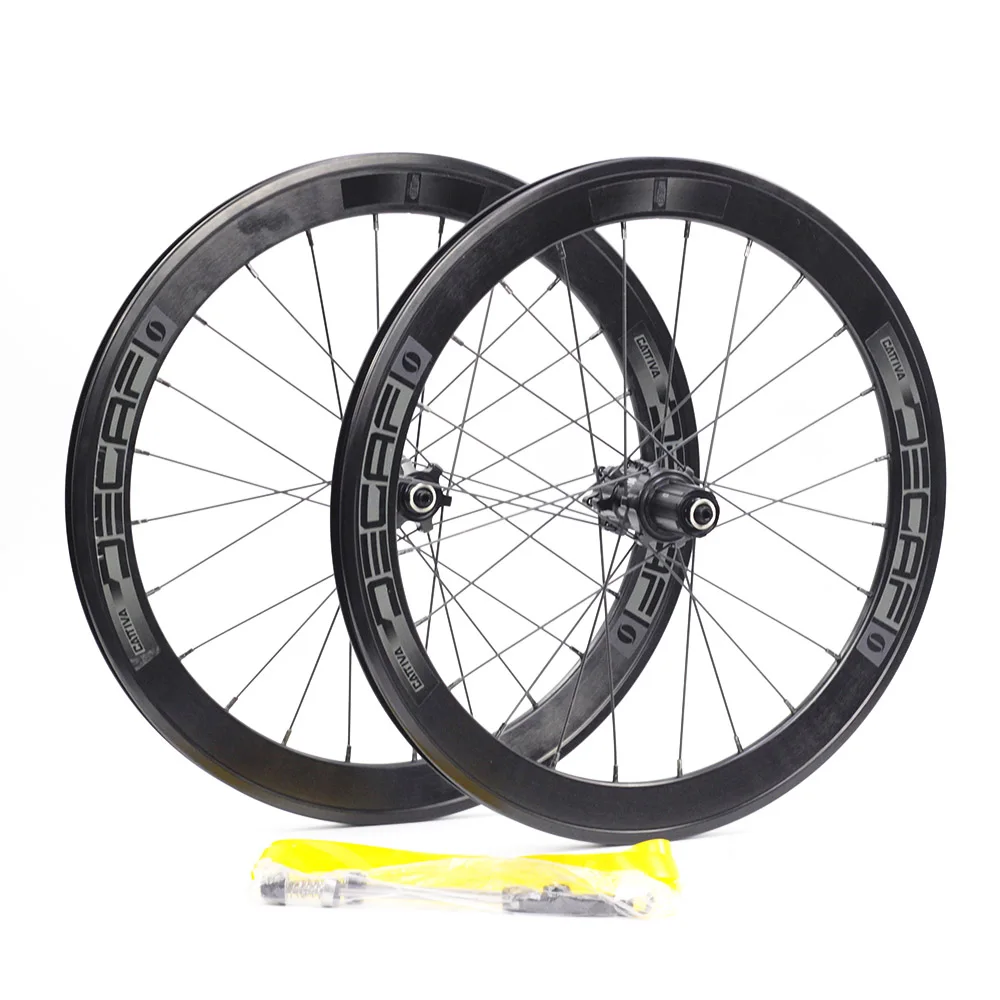 Decaf 2" алюминиевая мини Velo колесная 20 дюймов 406 колеса дисковый тормоз из сплава для складного велосипеда лежачего Minivelo 8-11s