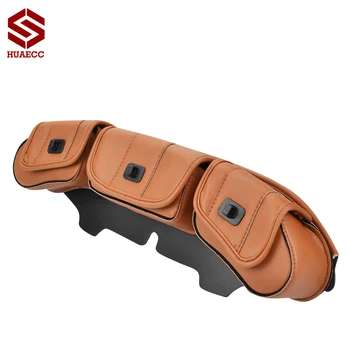 

3Pocket Pouch Windshield Bag Saddle Pocket Fairing for Harley Electra Street Glide Touring 1996-2013 with windshield screen