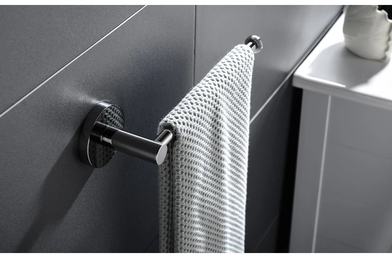 Полированный SUS304 нержавеющая сталь одно полотенце бар вешалка для полотенец Держатель настенные аксессуары для ванной комнаты