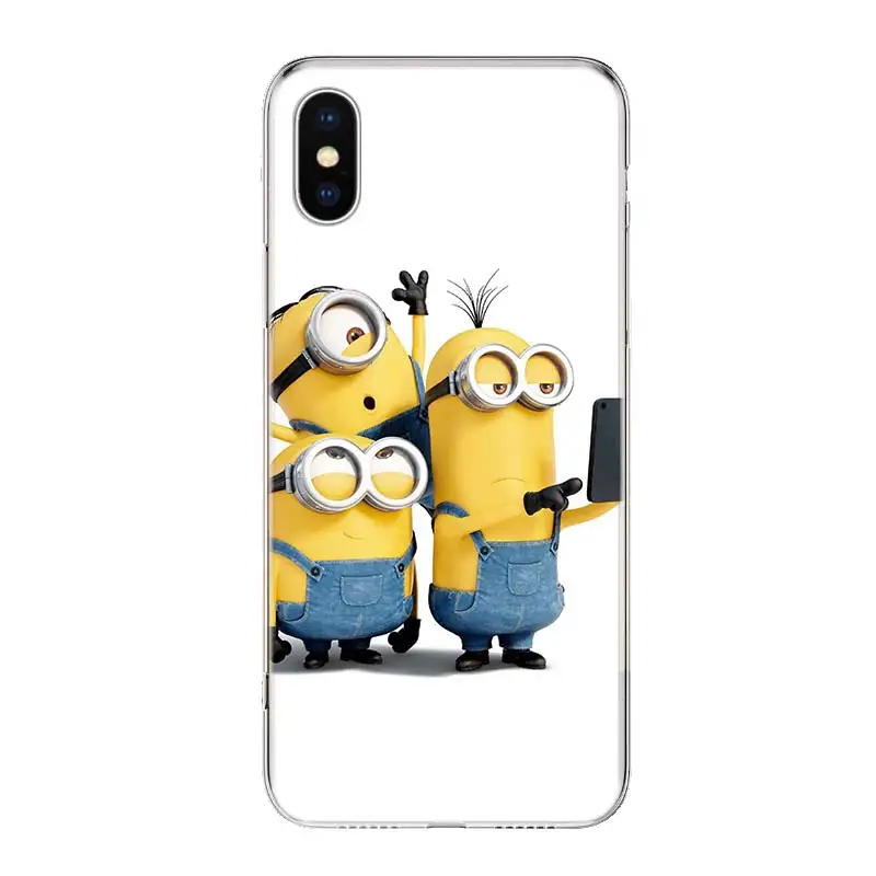 Милый крутой чехол для телефона с миньонами для iPhone 11 Pro 7 6X8 6S Plus XS MAX+ XR 5S SE 10 Ten Art TPU Coque Capa Shell