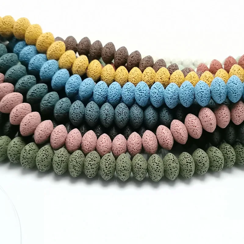 Натуральный вулканический камень Beads5X8/10x15 мм многоцветный вулканический камень свободные бусины для DIY Ожерелье Браслеты Серьги Изготовление ювелирных изделий