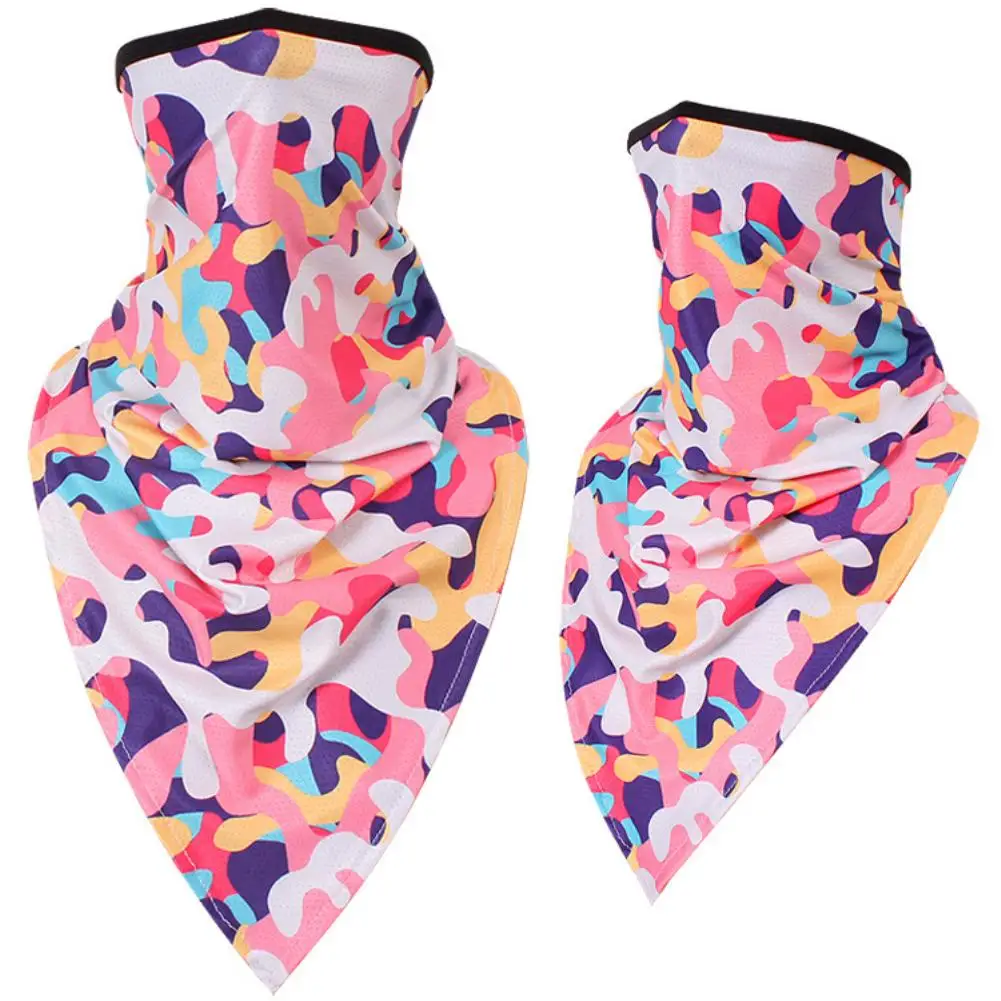 Flame Paisley Print Anti Sun Dustproof Breathable Bandana Neck Gaiter Face Cover Soft Neck Scarves