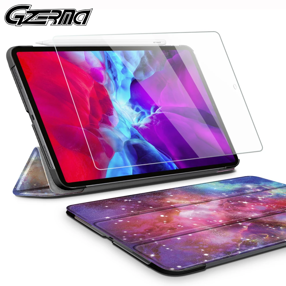 Умный чехол GZERMA Trifold для iPad Pro 11 2020 2018 с экранной пленкой [поддерживает зарядку