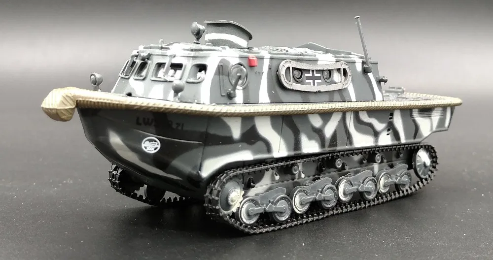 1: 72 немецкая модель транспортного средства-амфибия 1944 Готовая модель сплава