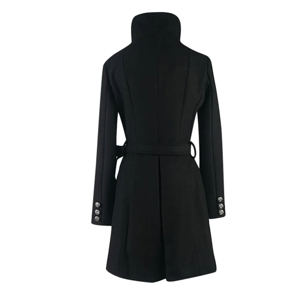 Пальто 2019Top новое горячее женское зимнее шерстяное пальто с лацканами куртка пальто с длинными рукавами верхняя одежда для женщин Manteau Femme Hiver