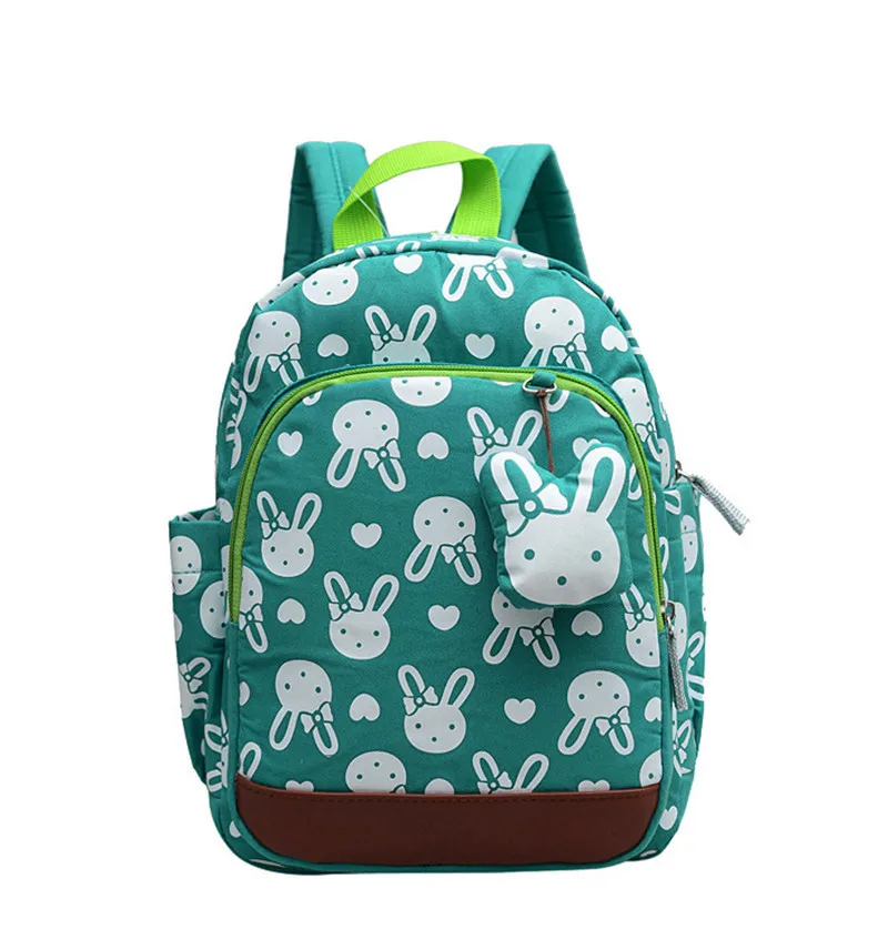 green Mochilas escolares infantis, Детские рюкзаки, милый мультяшный рюкзак для детей, школьные сумки, сумка для девочек 1-5 лет - Цвет: green