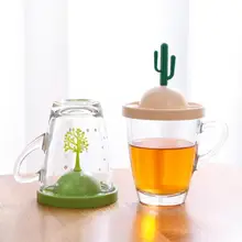 4 шт. креативные чашки двойного назначения крышка Прекрасный мультфильм ботанический стиль кружки слив подставки Пылезащитная Герметичная крышка посуда для напитков аксессуары