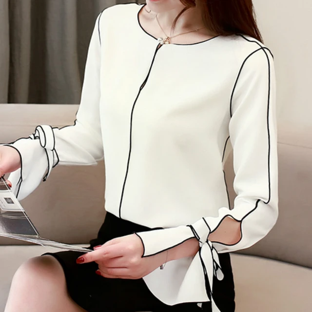 blusas mujer de moda 2019 Chiffon summer blouse women tops and blouses casual long sleeve office lady blouse clothes _ - AliExpress