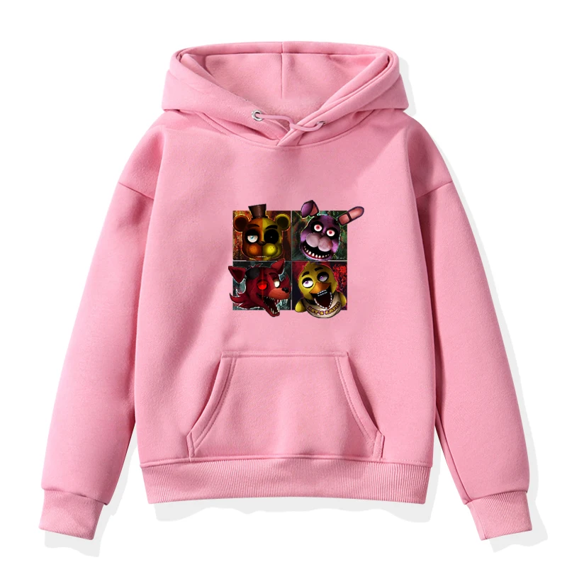 Hoodies 9 Толстовки с капюшоном для мальчиков и девочек с принтом «пять ночей с Фредди»; детские толстовки; сезон осень-зима; бархатная верхняя одежда для малышей - Цвет: Hoodies 9