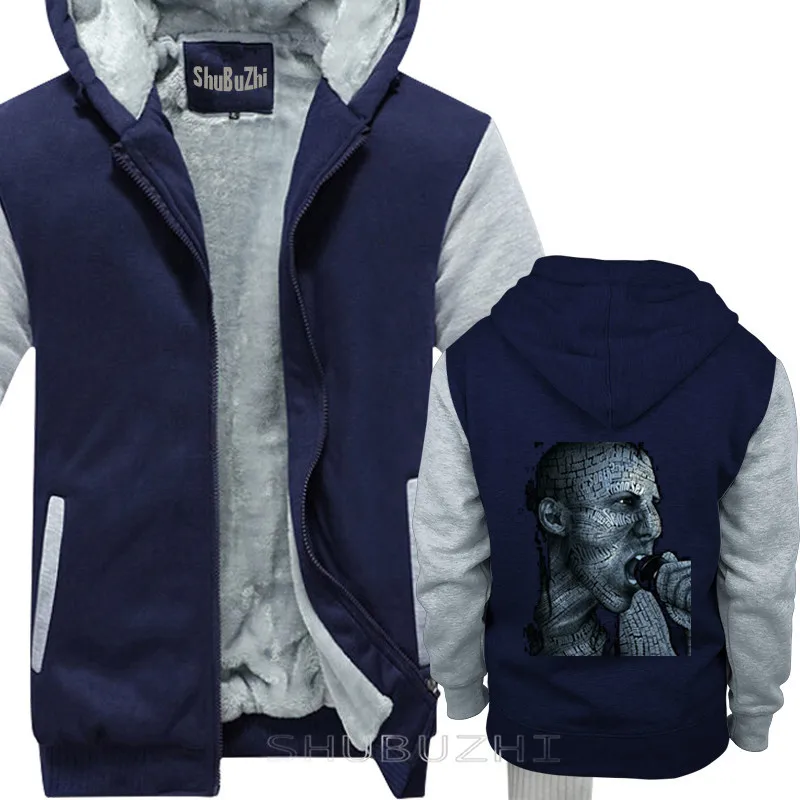 navy grey Дизайнерская мужская Толстовка Зимняя хлопковая Мейнард Кинан из группы Tool группа утепленная куртка Для мужчин Модная утепленная куртка мужской sbz5194 - Цвет: navy grey