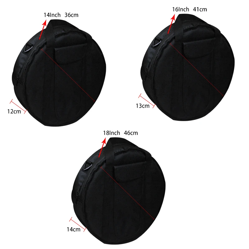 Snare Drum Bag 14/16 Inch 600D Waterproof Oxford Fabric Fashion Snare Drum Case Double Shoulder Straps Backpack snare drum bag