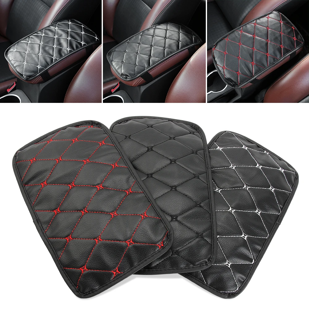 PU Leather Car Armrests Storage Box Mats Protector Pad For Hyundai Santa Fe Sonata Solaris Azera Creta I30 Ix25 Tucson HB20