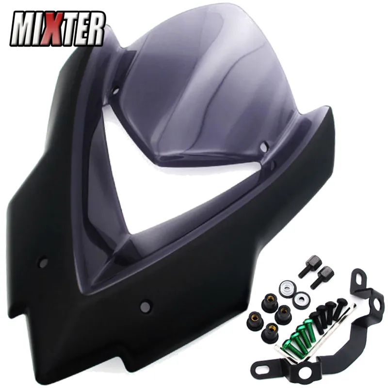 Мотоцикл ветровое стекло Viser козырек дефлектор ветрового стекла подходит для Kawasaki Z1000 Z-1000 Z 1000 - Цвет: smoke