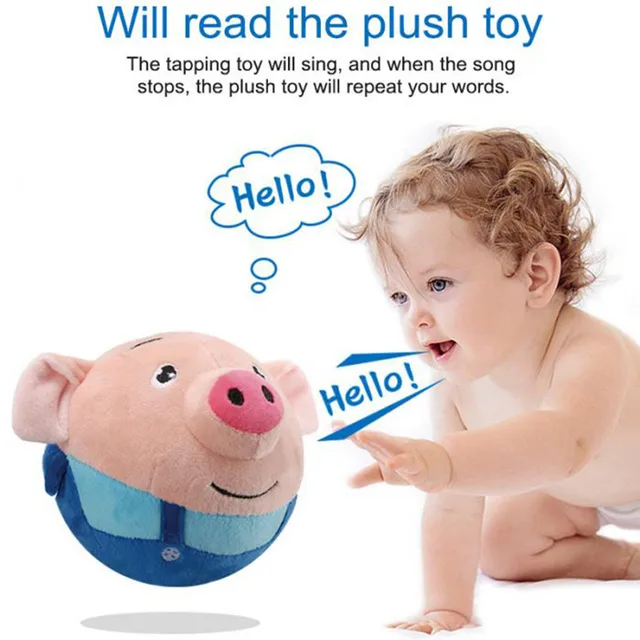 160 Songs Recordable Pig Electronic Pets Bluetooth Talking Pig Plush Jump Ball Creative Music Dancing Pig Toy Kids Gift 3