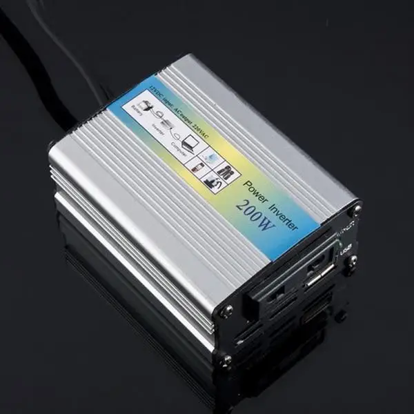 10pcs 220V USB 12V DC to AC Car Power Inverter Adapter 200W Free shipping