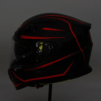 

Dot Approved Helmets Soman Motorcycle Helmet SM-X7 Snake Pattern Carbon Fiber Fluorescence Full Face casco capacete moto