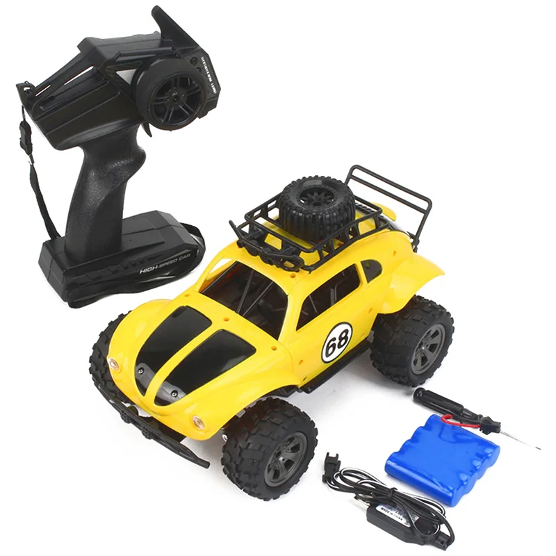 KYAMRC 1:18 2WD классический автомобиль с дистанционным управлением Beetle 2,4G RC Гусеничный внедорожный автомобиль багги движущаяся машина дети на батарейках машинки RT