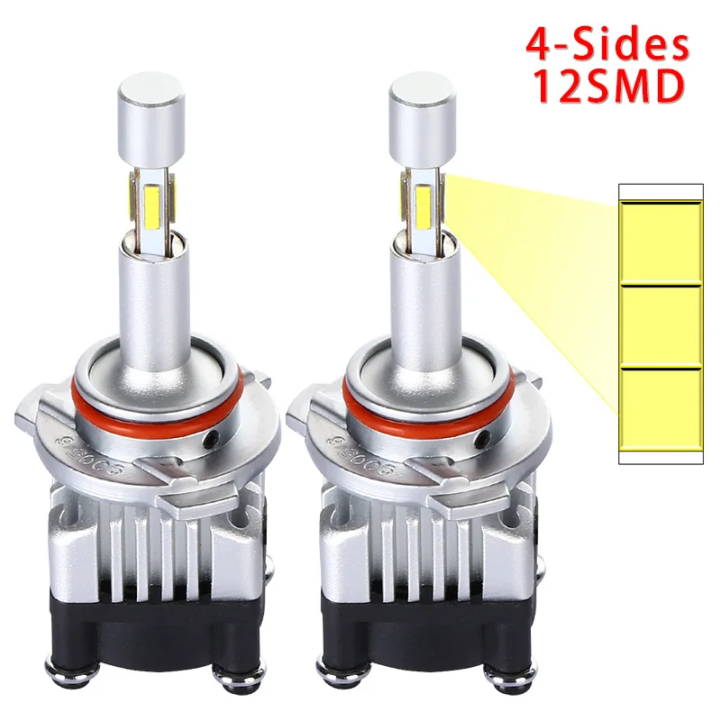 

4 Sides Mini Canbus H7 H4 LED Headlight Bulbs H1 H9 H11 9005 9006 9012 Lamp 360Â° Focus Beam Lighting Auto Fog lights Kit 12V 24V
