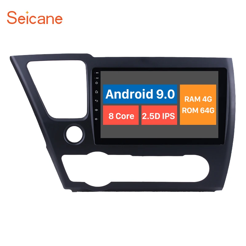 Seicane Car Multimedia Palyer для 2014 2015 2016 2017 Honda Civic 9 &quotAndroid 10 0 Bluetooth HD 1024*600 тачскрин