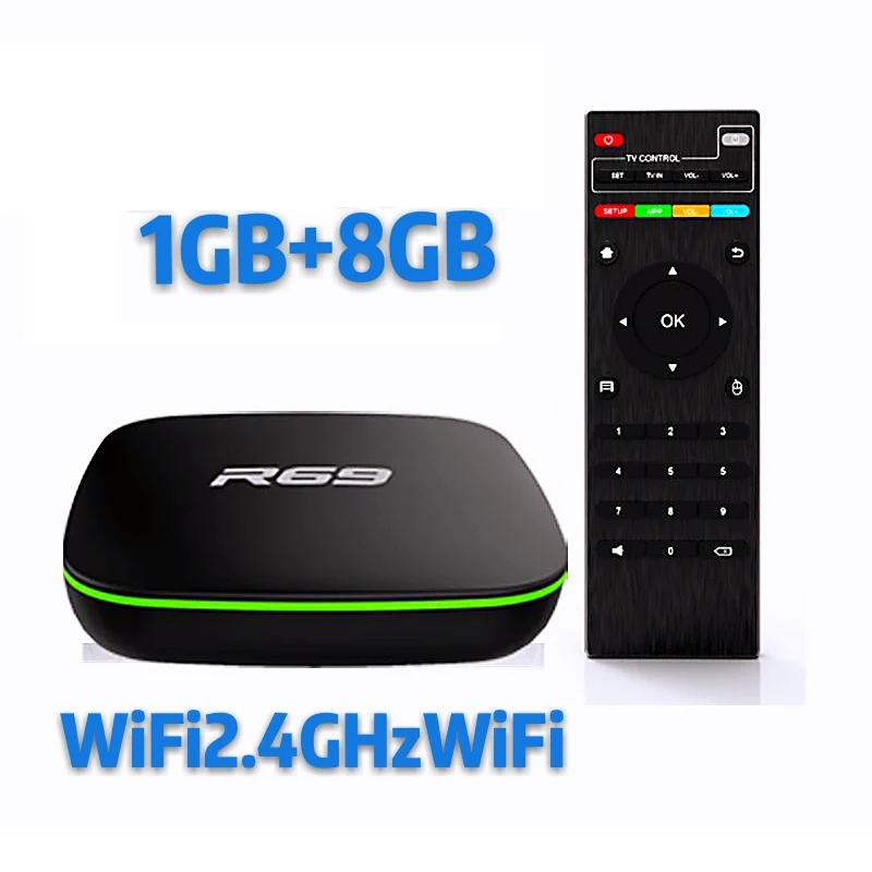 Smart Android 7,1 ТВ приставка R69 1GB 8GB Allwinner H3 четырехъядерный 2,4G Wifi приставка - Цвет: Оранжевый