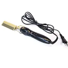 Электрический Выпрямитель для волос из титанового сплава, быстрый гребень для бороды, инструмент для укладки волос T4MB