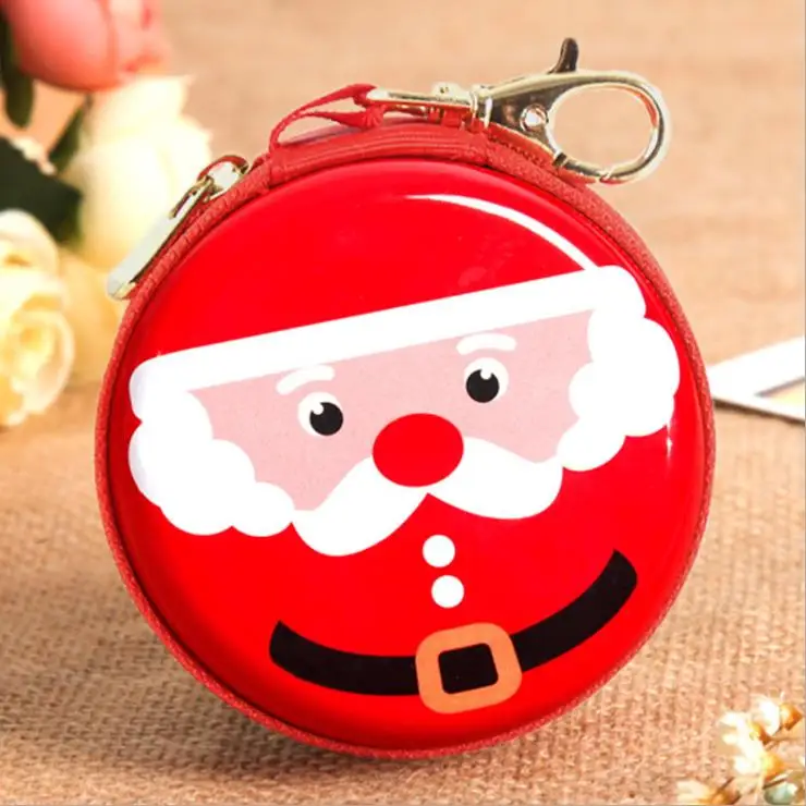 discount  DIY Toys Christmas Gift Round Storage Box Toys For Children Toy with metal button Coin Purse Christ
